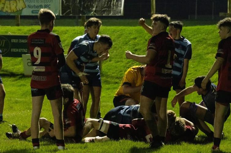 Try-scoring Narberth prop Sid Castree